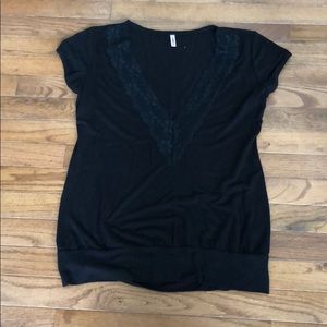 Lace V-Neck Top - Size M